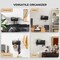 Key Holder Wall Mounted, 16 X 8 Farmhouse Key Hanger Key Rack with Shelf for Entryway, Mail Organizer with Key Hook, Includes Free Picture Frame, Black